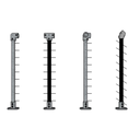 CA114ID/36/F - 36" Floor Mount Cable Post in Galvanized Steel