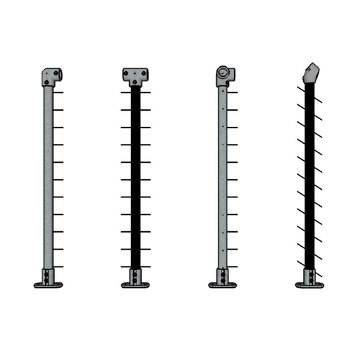 CA114ID/42/F - 42" Floor Mount Cable Post in Galvanized Steel