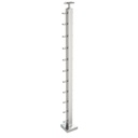 CS161/42/F/F - C.A.T. Floor Mount 42" Post for 1/8" Cable and Square/Rectangular Handrail