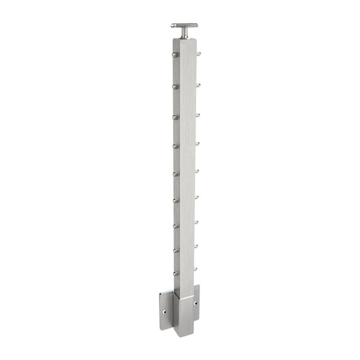 CS162/36/W - C.A.T. 2" Square Fascia Mount 36" Post for 1/8" Cable and 1.67" Round Handrail