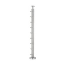 CS424/36/F - Floor Mount 36" Post for 1/8" Cable and 1.67" Round Handrail