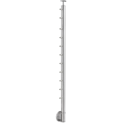 CS424/42/W - Fascia Mount 42" Post for 1/8" Cable and 1.67" Round Handrail