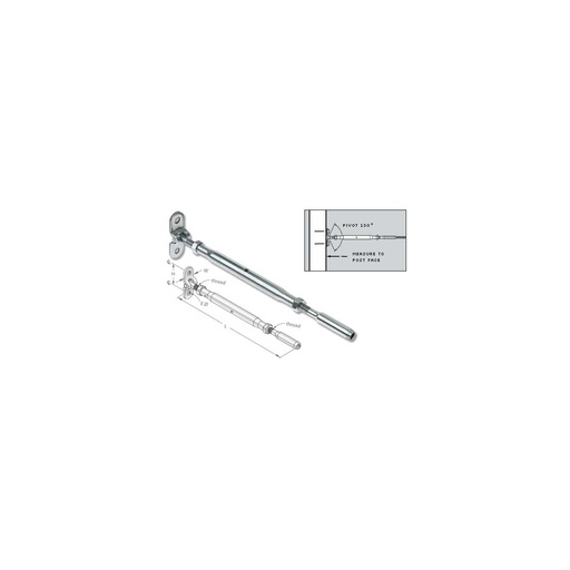 [CR3278] 3278 - Surface Mount Turnbuckle (Swaging Required)