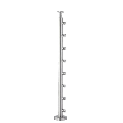 [49-B424/36/F/MD/AS] B424/36/F/MD - Floor Mount 36" Post Crossbar Rail