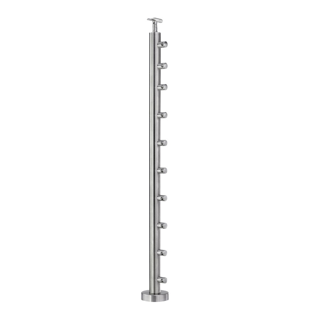 B424/42/F/MD - Floor Mount 42" Post Crossbar Rail