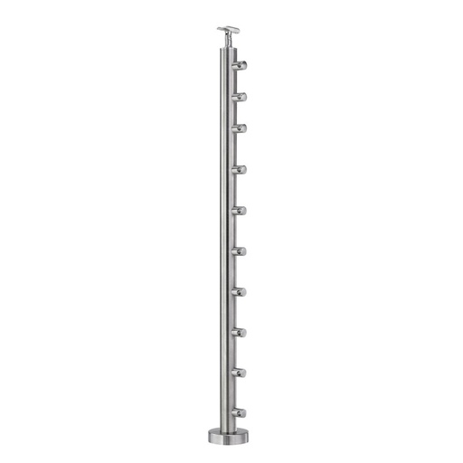 [49-B424/42/F/MD/AS] B424/42/F/MD - Floor Mount 42" Post Crossbar Rail