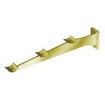 [00-360/1] Polished Brass Tray Slide Bracket  3 Rails 1" OD