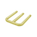 Polished Brass Radius End for Tray Slide  3 Rails  1" Tubing 