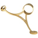 Combination Foot Rail Bracket Finish in Polished Brass for 2" Tubing