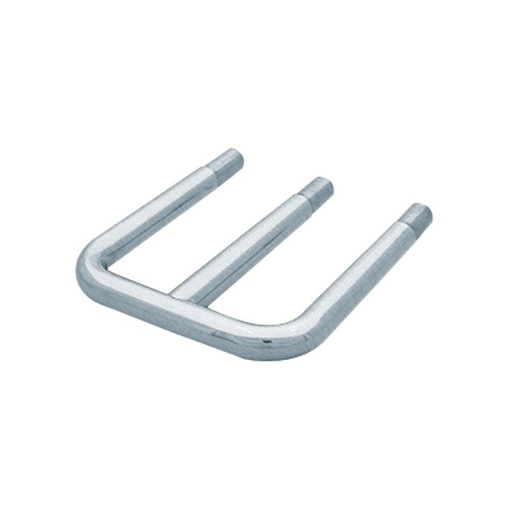 [44-364/1] Satin (Brushed) Stainless Steel Radius End for Tray Slide  3 Rails  1" Tubing