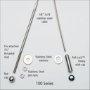 5 FT Standard 1/8" Cable Rail Kit Assembly for Wood Posts.