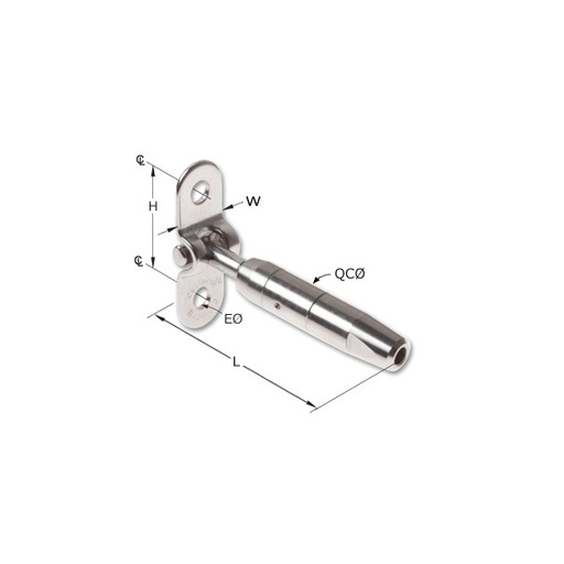 [CR9903] Quick-Connect® Fixed Surface Mount. For 1/8" Cablerail 