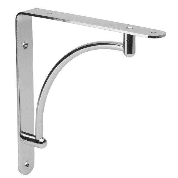 Polished Chrome Lido Deco Shelf Bracket 