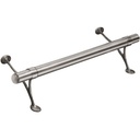 4 FT Bar Foot Rail Kit - Polished Brass w/ Half Ball End Cap