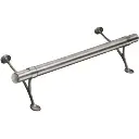 5 FT Bar Foot Rail Kit - Polished Stainless Steel w/ Flush End Cap