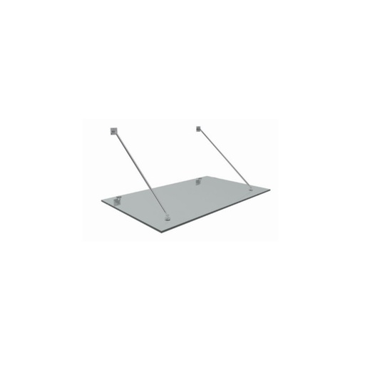 [GC1622-16] Square Glass Canopy System Kit (2 Mounting Points)