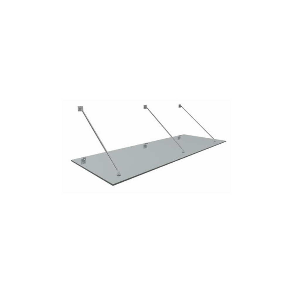 Square Glass Canopy System Kit (3 Mounting Points)