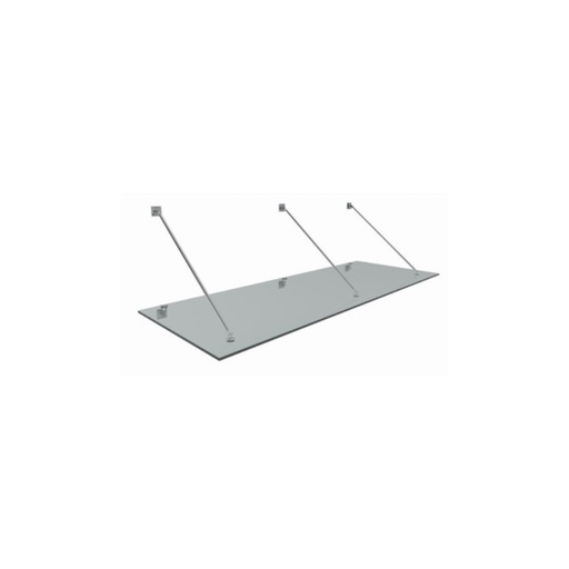 [GC1623-16] Square Glass Canopy System Kit (3 Mounting Points)